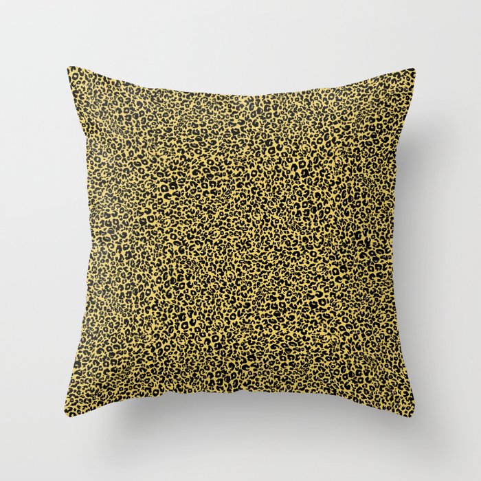 Leopard dotted_yellow Throw Pillow