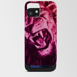 Panthera Leo Carboneum - Pink iPhone Card Case