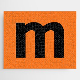 letter M (Black & Orange) Jigsaw Puzzle