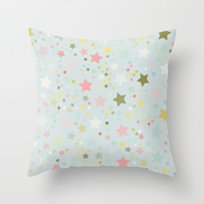Colorful Universe Star Artwork 01 Color 01 Throw Pillow