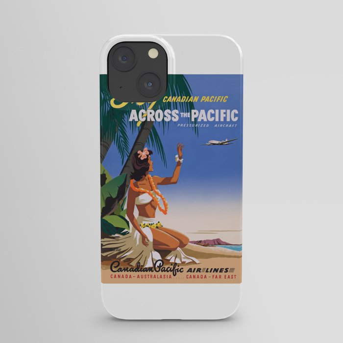 1950s Canadian Pacific Airlines Travel Poster iPhone Case