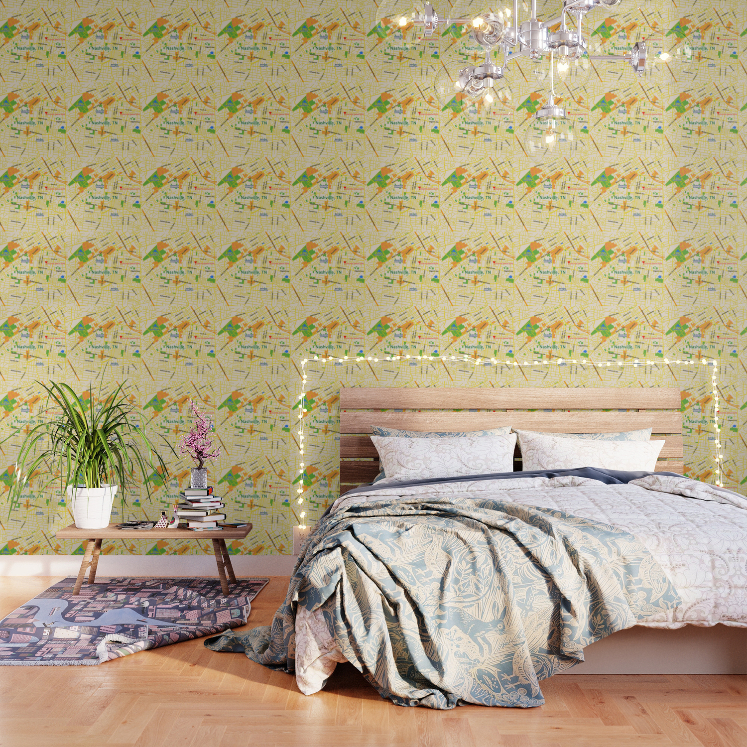 Map Of Nashville Tn Wallpaper By Efratul Society6