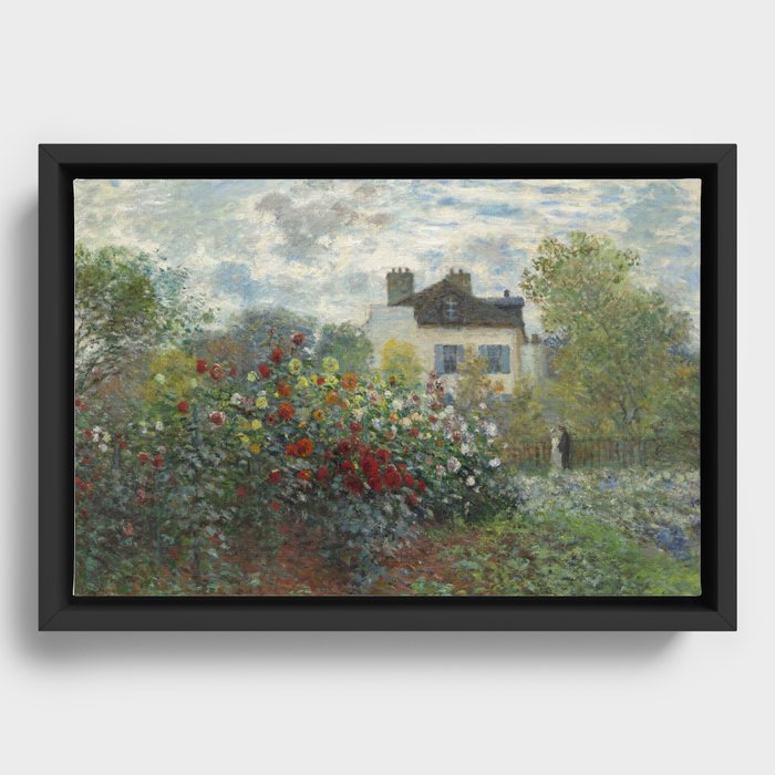 Claude Monet The Artist’s Garden in Argenteuil (A Corner of the Garden with Dahlias) (1873) Framed Canvas