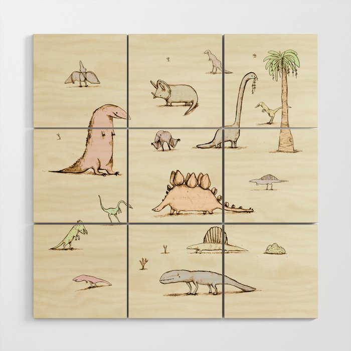 Dinosaurs Wood Wall Art