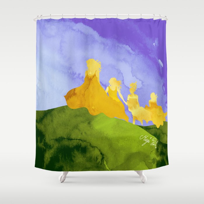 glowing up together Shower Curtain