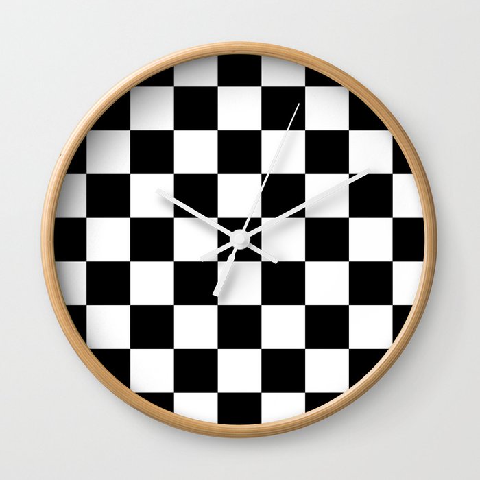 Checker (Black/White) Wall Clock