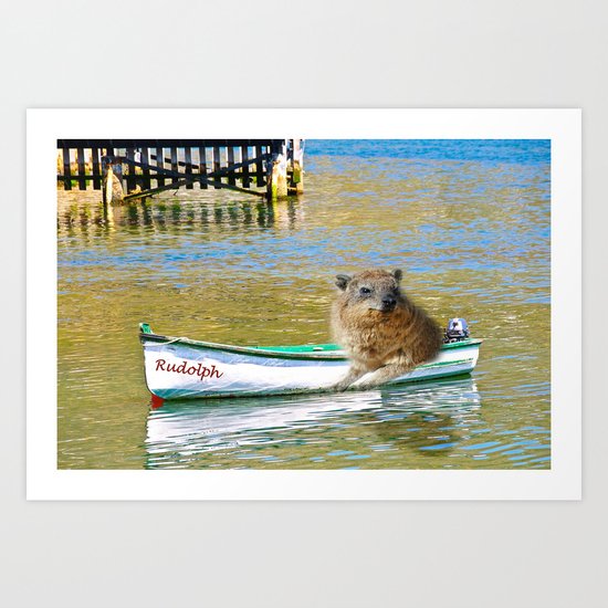 Rudolph at Sea Art Print