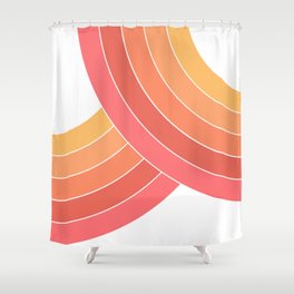 Colorful double arches in retro style 2 Shower Curtain