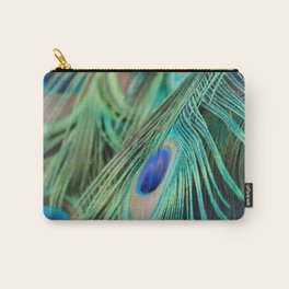 Peacock Macro Feathers Photograph Carry-All Pouch