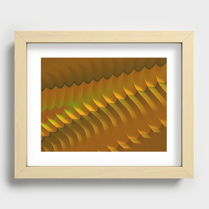 Yellow Fractal Recessed Framed Print