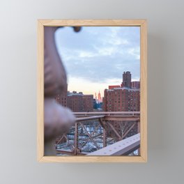 Golden Hour Views in NYC | Travel Photography in New York City Framed Mini Art Print