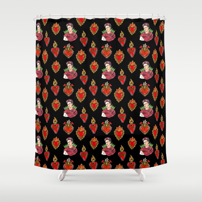 Sacred Hearts and Frida Shower Curtain