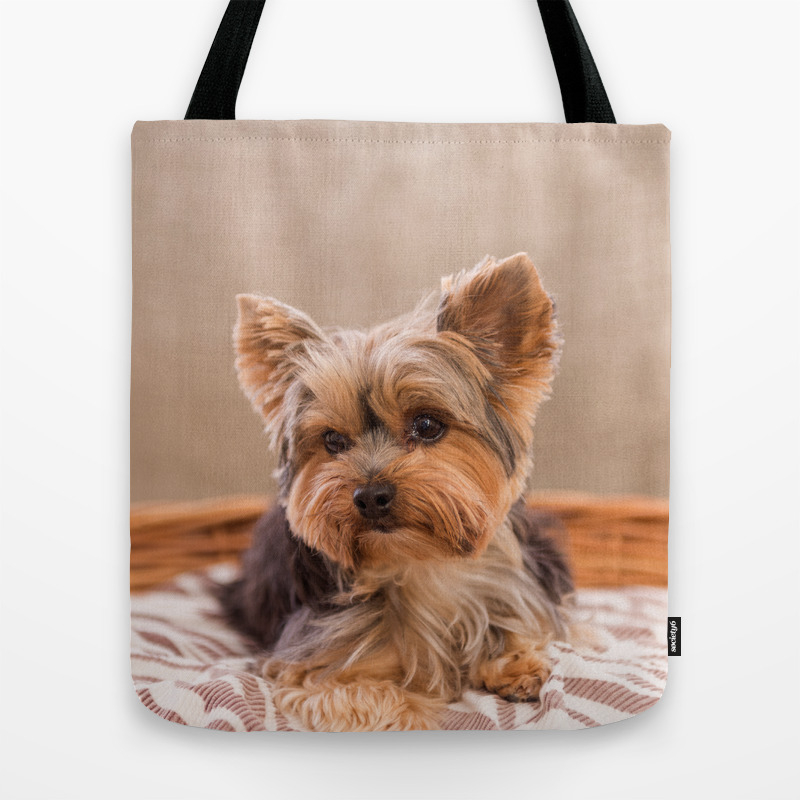 Tiffany The Teacup Yorkshire Terrier Tote Bag By