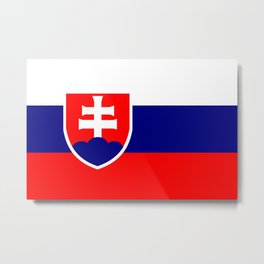 Flag of Slovakia Metal Print | Political, Germany, Motherearth, Slovakian, Hiking, Alps, Ukraine, Poland, Europe, Bratislava 
