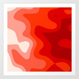 Red Gradient Abstract Art Print
