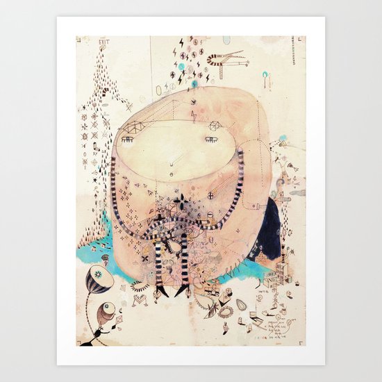 Thinking Art Print