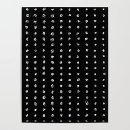 Quirky Dots Black Poster