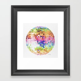 Disco Ball – Rainbow Framed Art Print