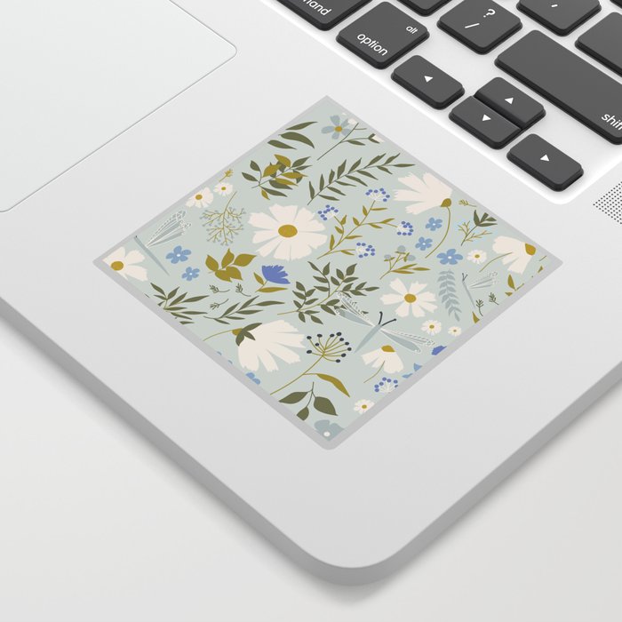 Daisies and Dragonflies Sticker