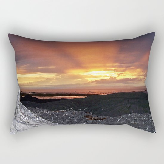 Sunset on the Rocks Rectangular Pillow