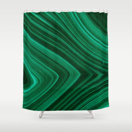 Malachite Green Marble Texture Shower Curtain