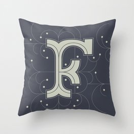 Type Art: Letter F Throw Pillow