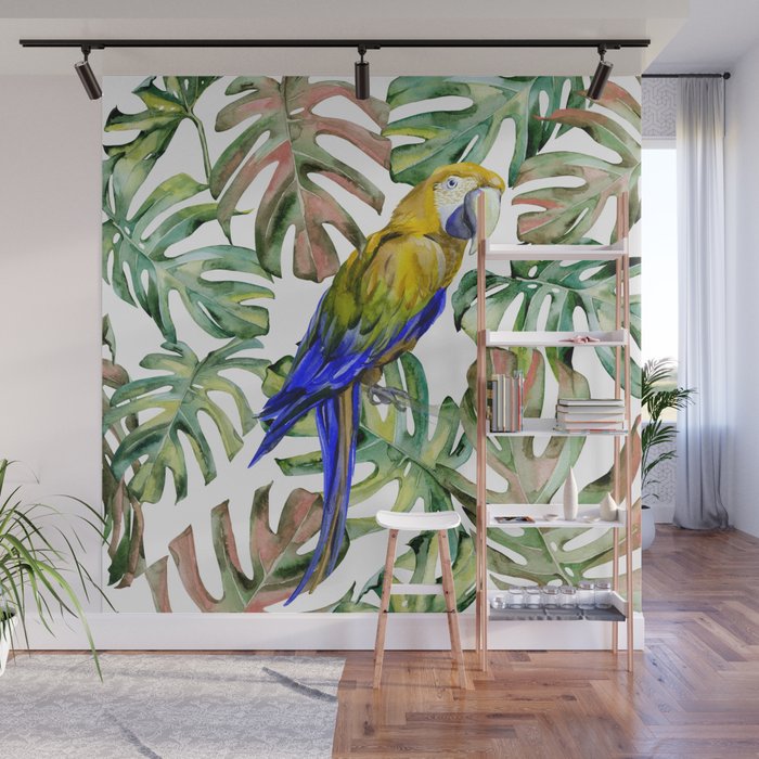 PARROT IN THE JUNGLE Wall Mural