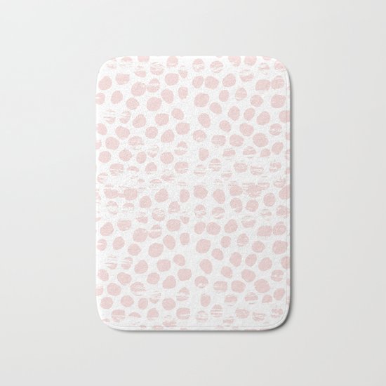 Textured polka dots dotted pattern decor minimal modern nursery baby gender neutral Bath Mat