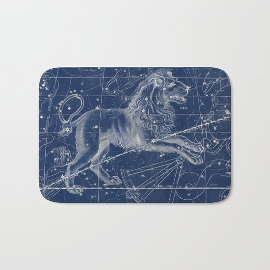 Leo sky star map Bath Mat