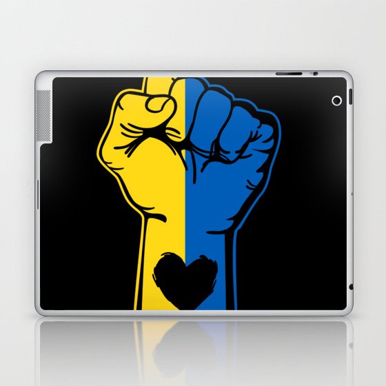 Peace for ukraine I stand with ukraine fist Laptop & iPad Skin