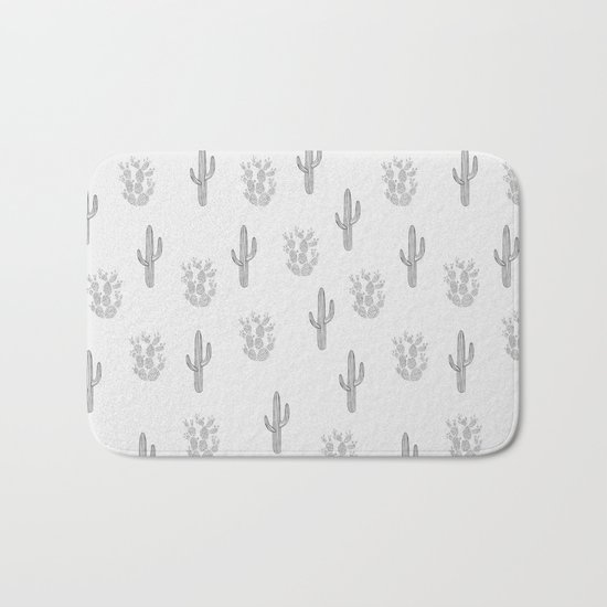 Cactus Pattern Bath Mat