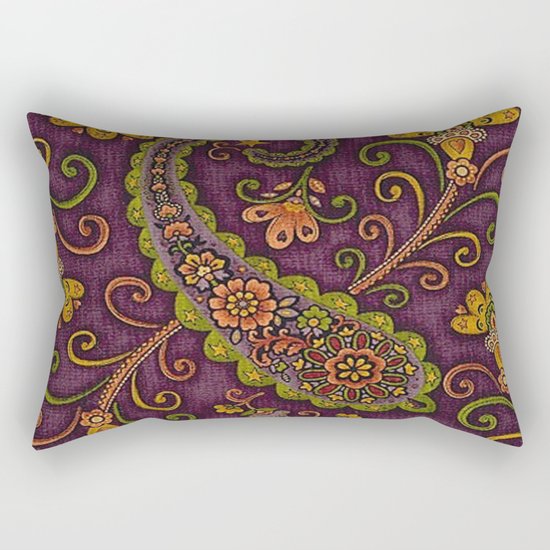Floral Paisley Pattern 06 Rectangular Pillow
