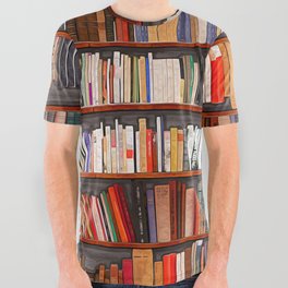 I love Reading Book Shelf All Over Graphic Tee