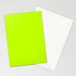 BITTER LIME COLOR. Vibrant Green solid color Stationery Card