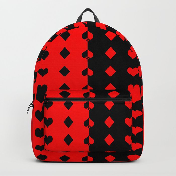 Deck symbols - Harlequin - red and black Backpack