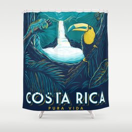 costa rica rainforest Shower Curtain