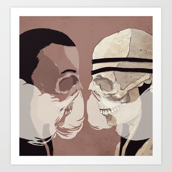 Skull Mask Art Print