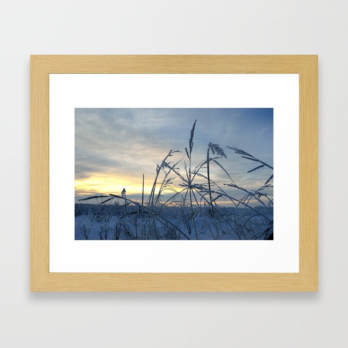 Prairie winter Framed Art Print