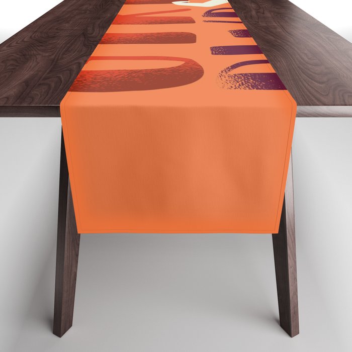 Do It Like A Girl - Terracotta Typography Table Runner