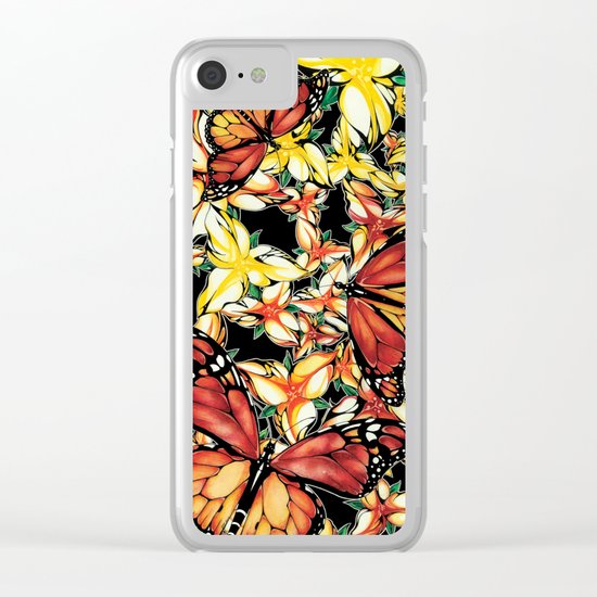 Resting Monarchs Clear iPhone Case