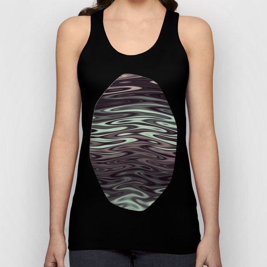 Ripples Fractal in Mint Hot Chocolate Unisex Tank Top