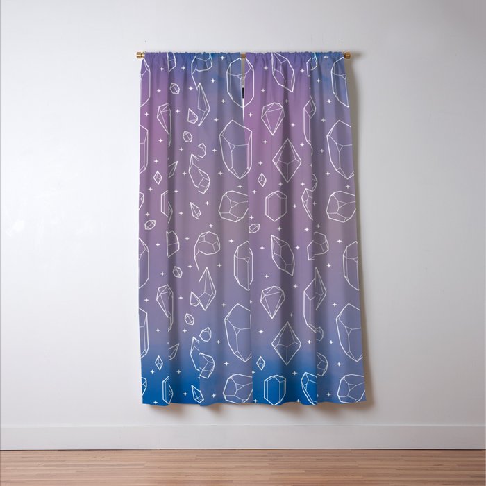 Crystals Lilac Blackout Curtain By Vivinicolin Society6