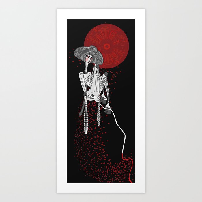 robot-geisha Art Print