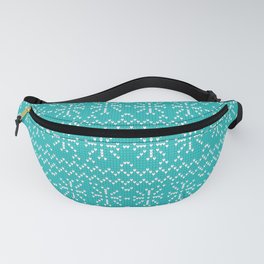 Christmas Pattern Knitted Wool Turquoise Floral Fanny Pack