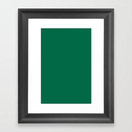 Solid Emerald Color Framed Art Print