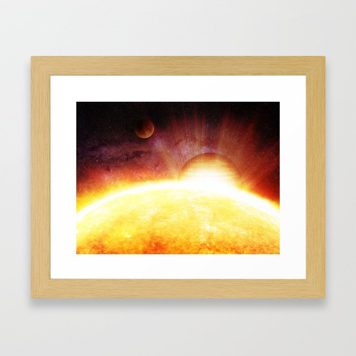 Planets and Sun Framed Art Print