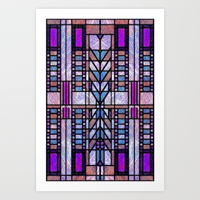 Purple And Blue Art Deco Stained Glass Design Art Print By Patricia Society6 Purple And Blue Art Deco Stained Glass Design Art Print By Patricia Society6