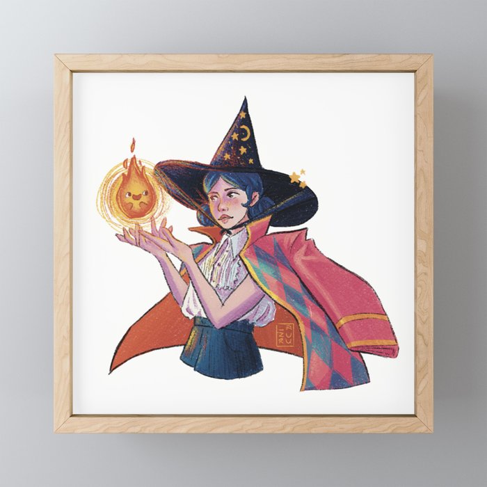 Howl Witch Framed Mini Art Print