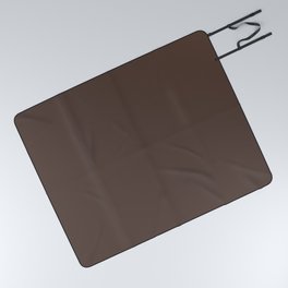 Dark Brown Solid Color Pairs Pantone Fondue Fudge 19-1224 TCX Shades of Brown Hues Picnic Blanket