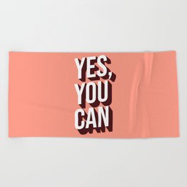 Yes you can Beach Towel